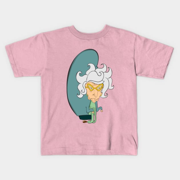 Old woman Kids T-Shirt by Namarqueza